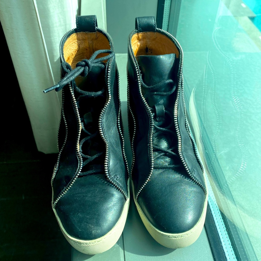 Frye Black Leather Sneakers
